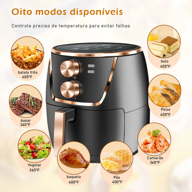 Fritadeira Elétrica Air Fryer Forno Elétrico 127 Volts 1500 Watts Frete Grátis - Presente Brasil 220V