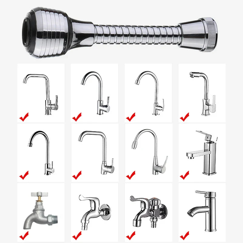 Extensor de Torneira 360° com 2 Modos - Gadgets de Cozinha e Banheiro para Economia de Água