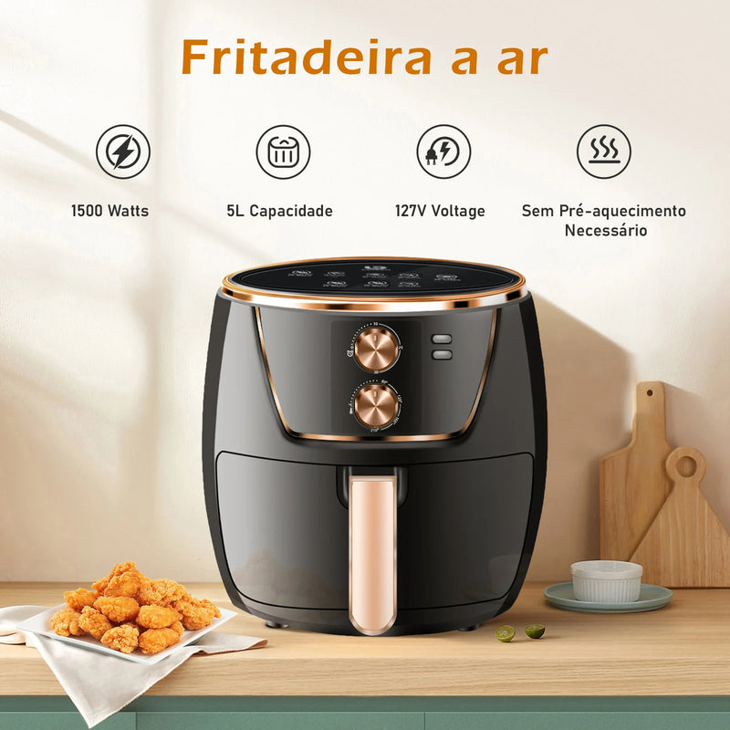 Fritadeira Elétrica Air Fryer Forno Elétrico 127 Volts 1500 Watts Frete Grátis - Presente Brasil 220V