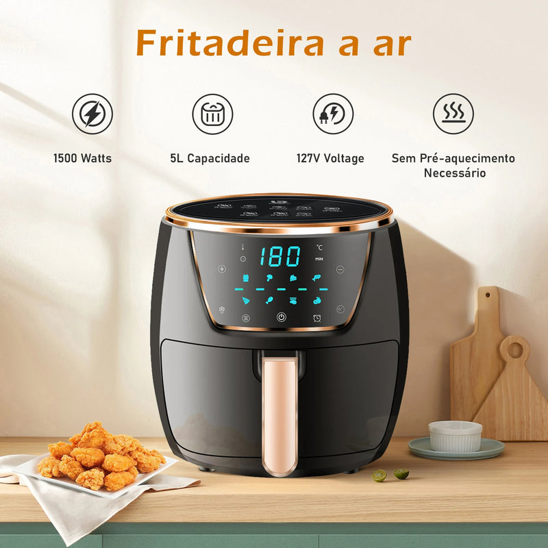 Fritadeira Elétrica Air Fryer Forno Elétrico 127 Volts 1500 Watts Frete Grátis - Presente Brasil 220V